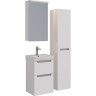 Тумба LEMARK BUNO 45 см под раковину, подвесная/напольная, 2 ящика, белый глянец LM04B45T
